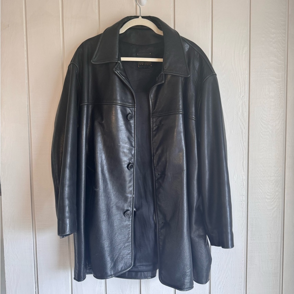 Vintage Rothman’s New York Black Leather Coat